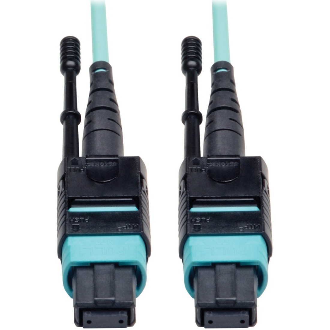 1 Meter MTP / MPO Patch Cable, 12 Fiber, 40GbE Aqua OM3 Plenum