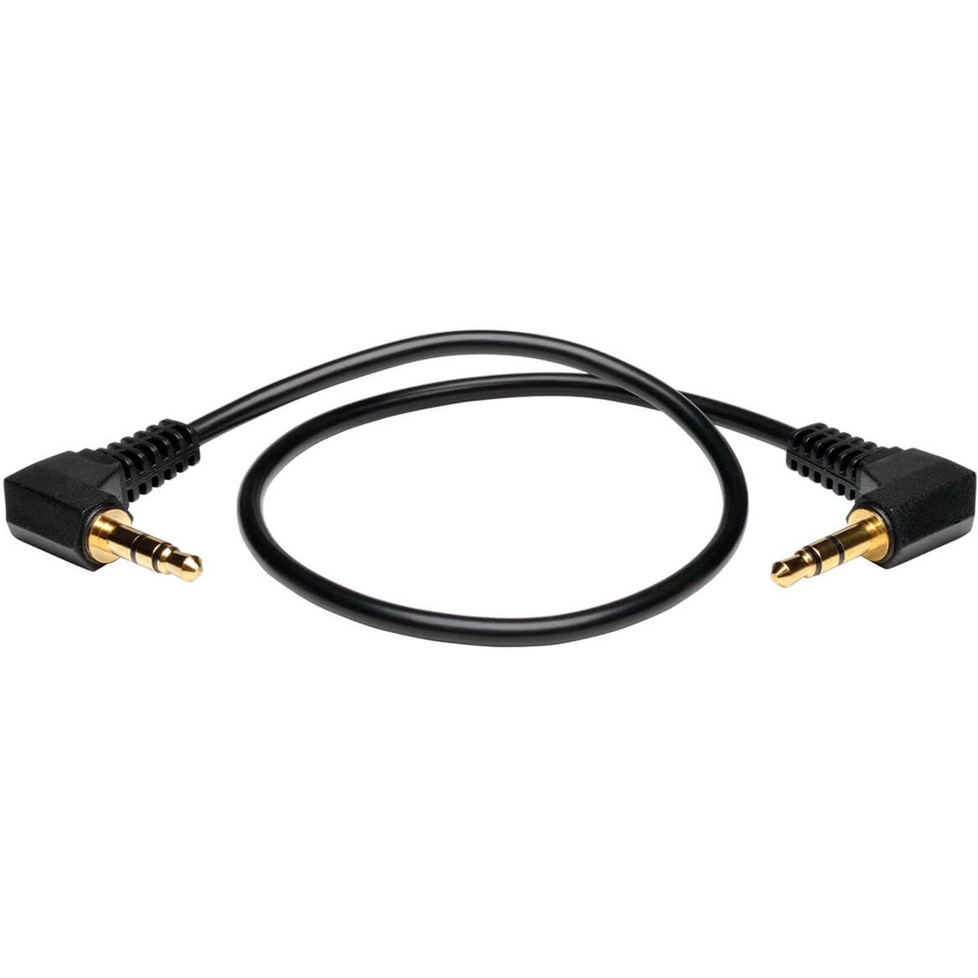 3.5mm Mini Stereo Audio Cable with two Right Angle plugs (M/M) 1-ft.