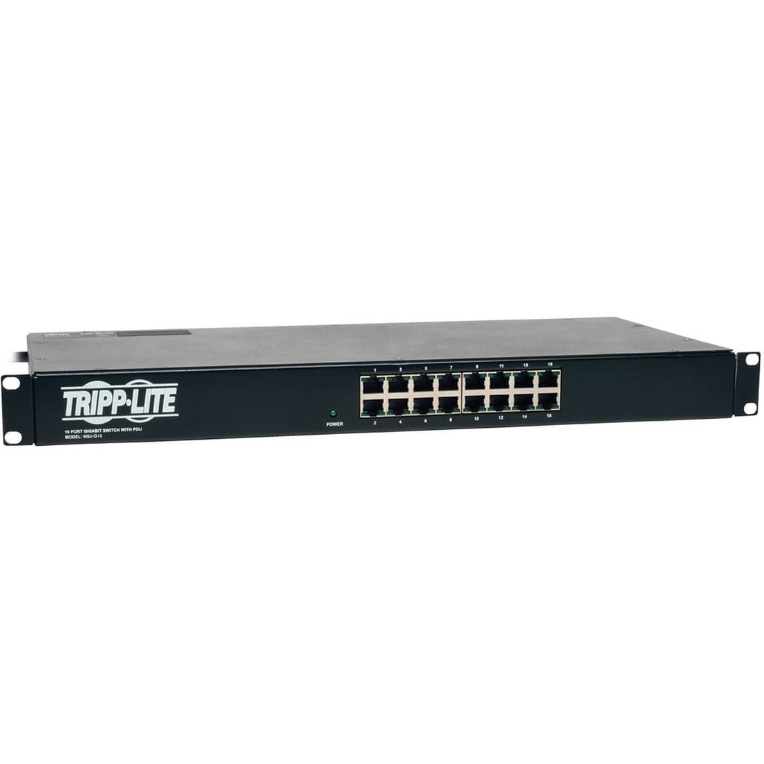 PDU Ethernet Switch 1U Combo with 16 Unmanaged Gigabit Ports