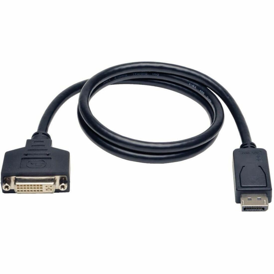 DisplayPort to DVI Cable Adapter, Converter for DP-M to DVI-I-F, 3-ft
