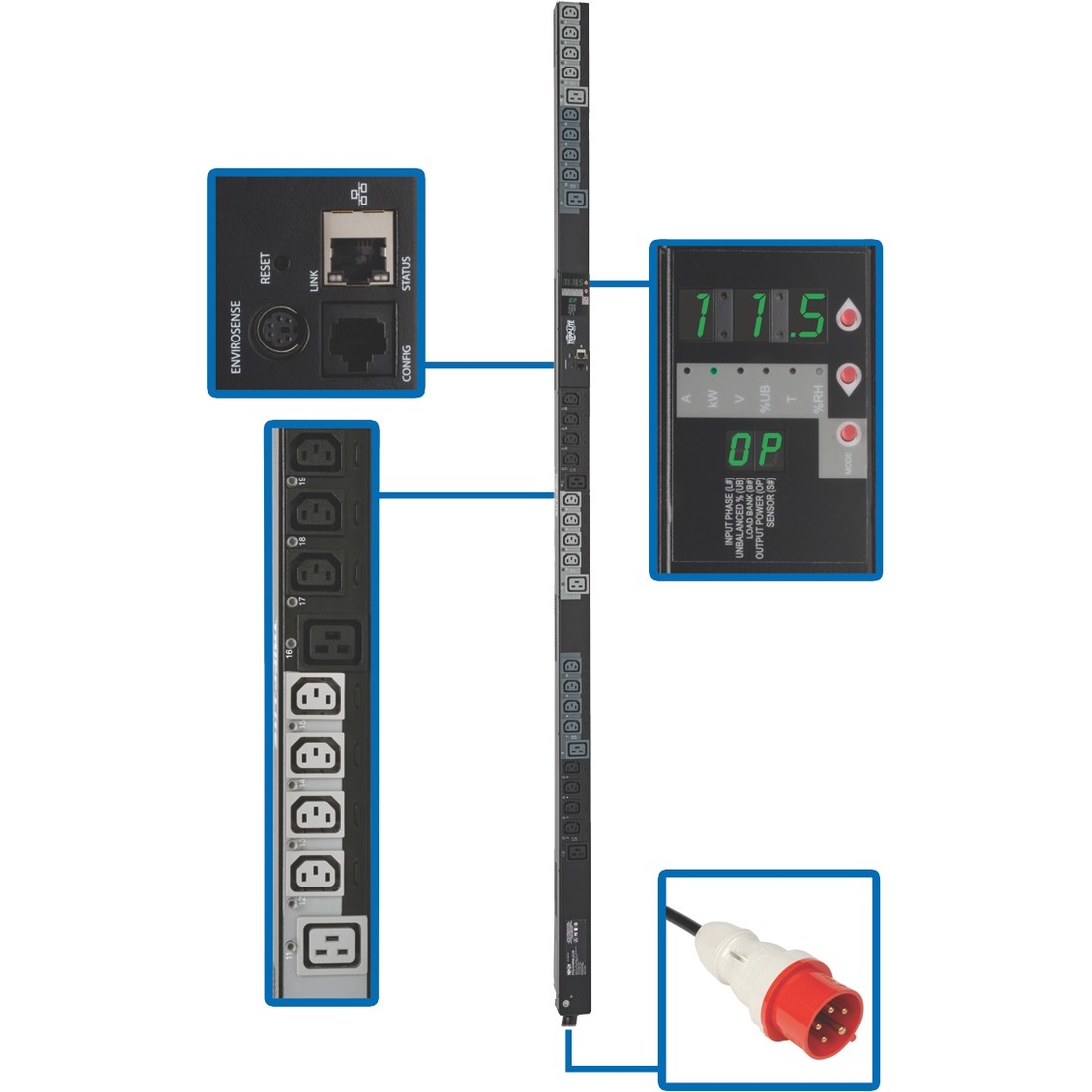 PDU3XVSR6G20 30-Outlets PDU