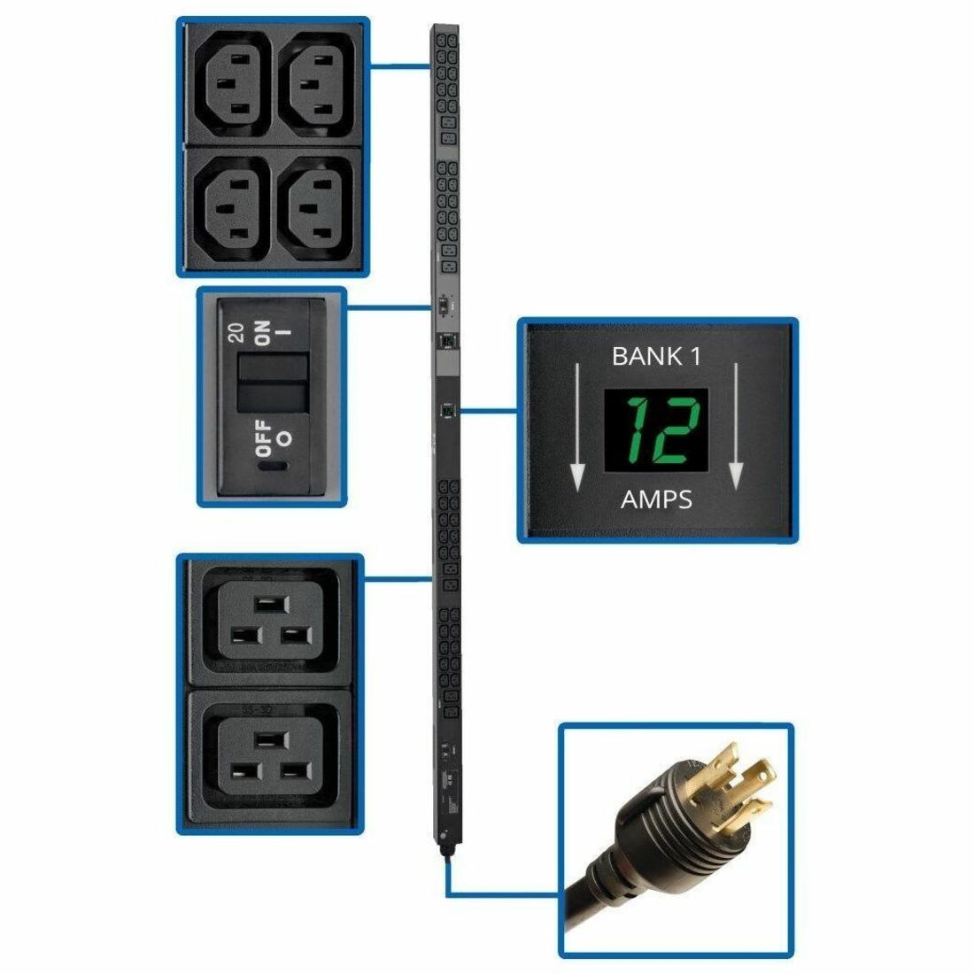 Metered PDUMV30HV2 48-Outlet PDU