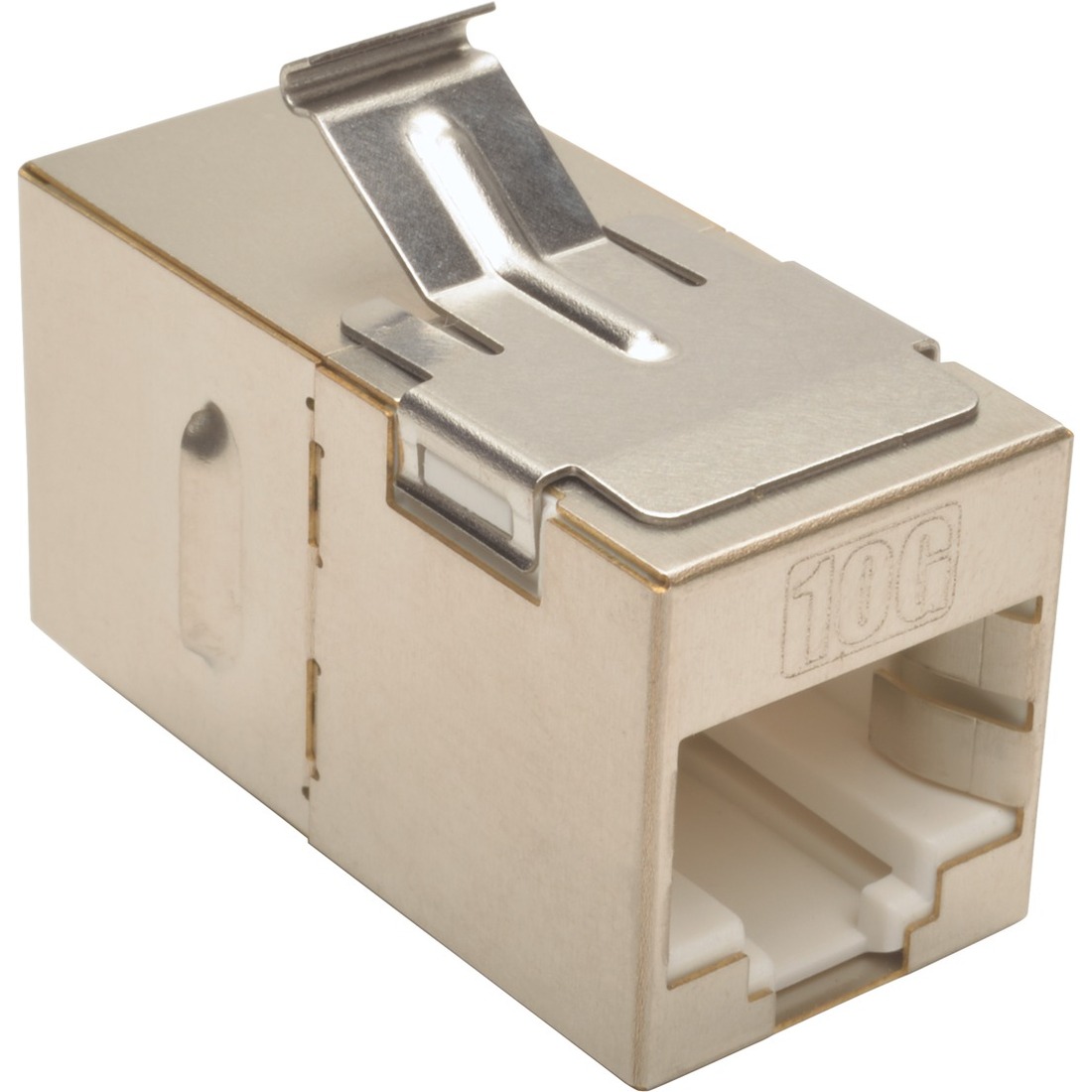 Cat6a Straight-Through Modular Shielded In-Line Snap-In Coupler (RJ45 F/F)