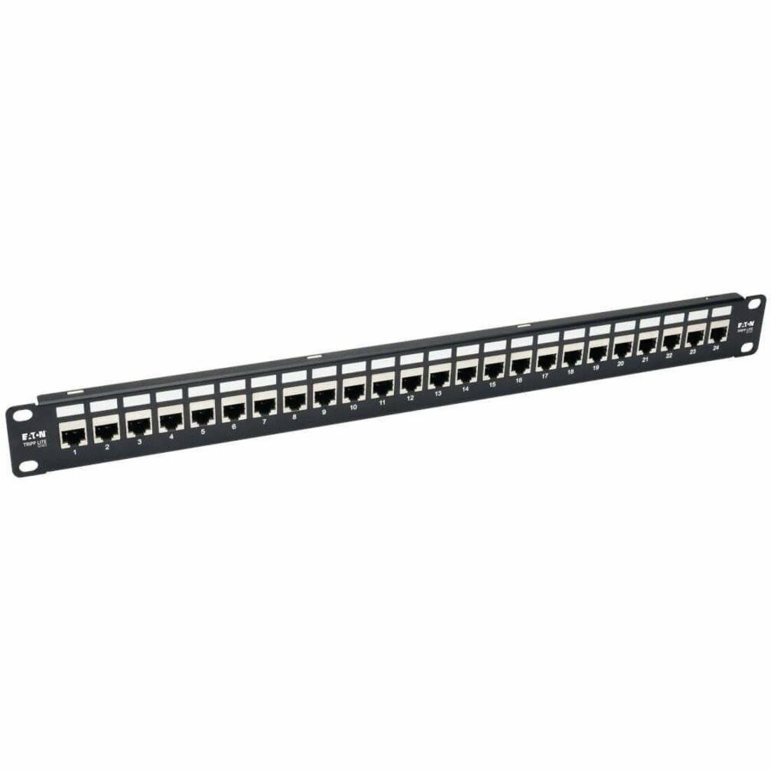 N254-024-SH-6A 24-Port 1U Rack-Mount STP Shielded Cat6a Feedthrough Patch Panel
