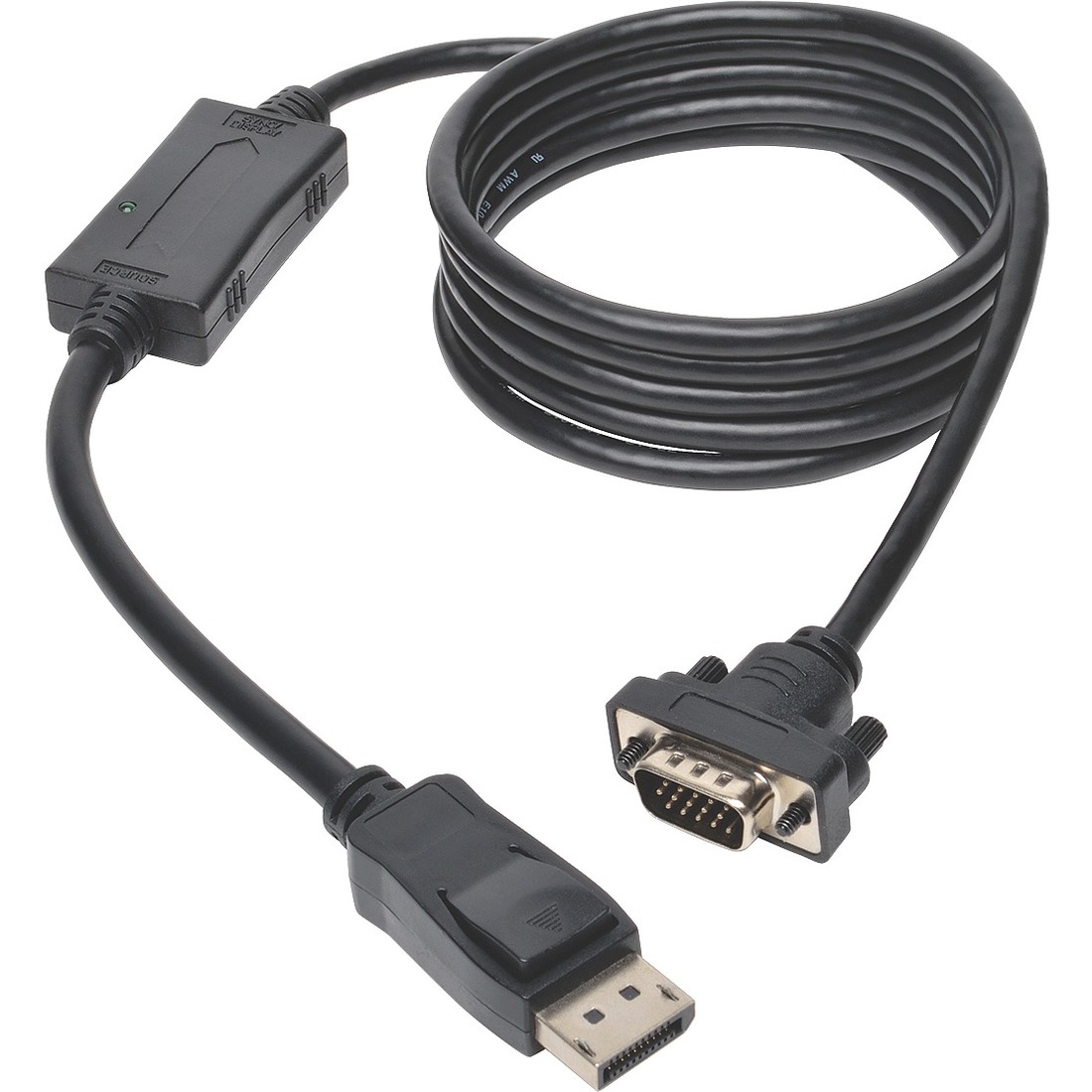 P581-006-VGA-V2 DisplayPort 1.2 to VGA Active Adapter Cable, 6 ft.