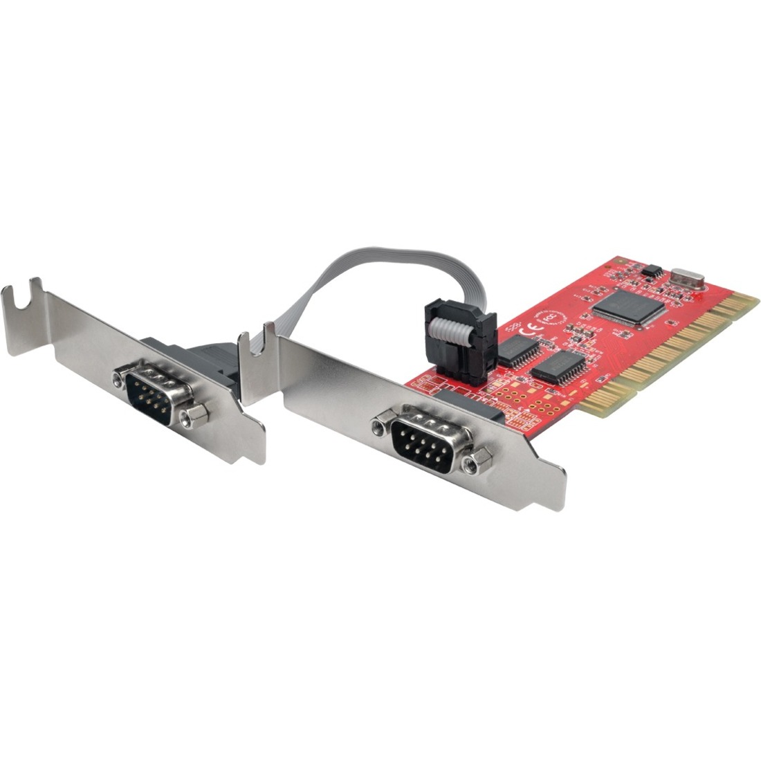 PCI-D9-02-LP 2-Port DB9 Serial PCI Card with 16550 UART, Low Profile