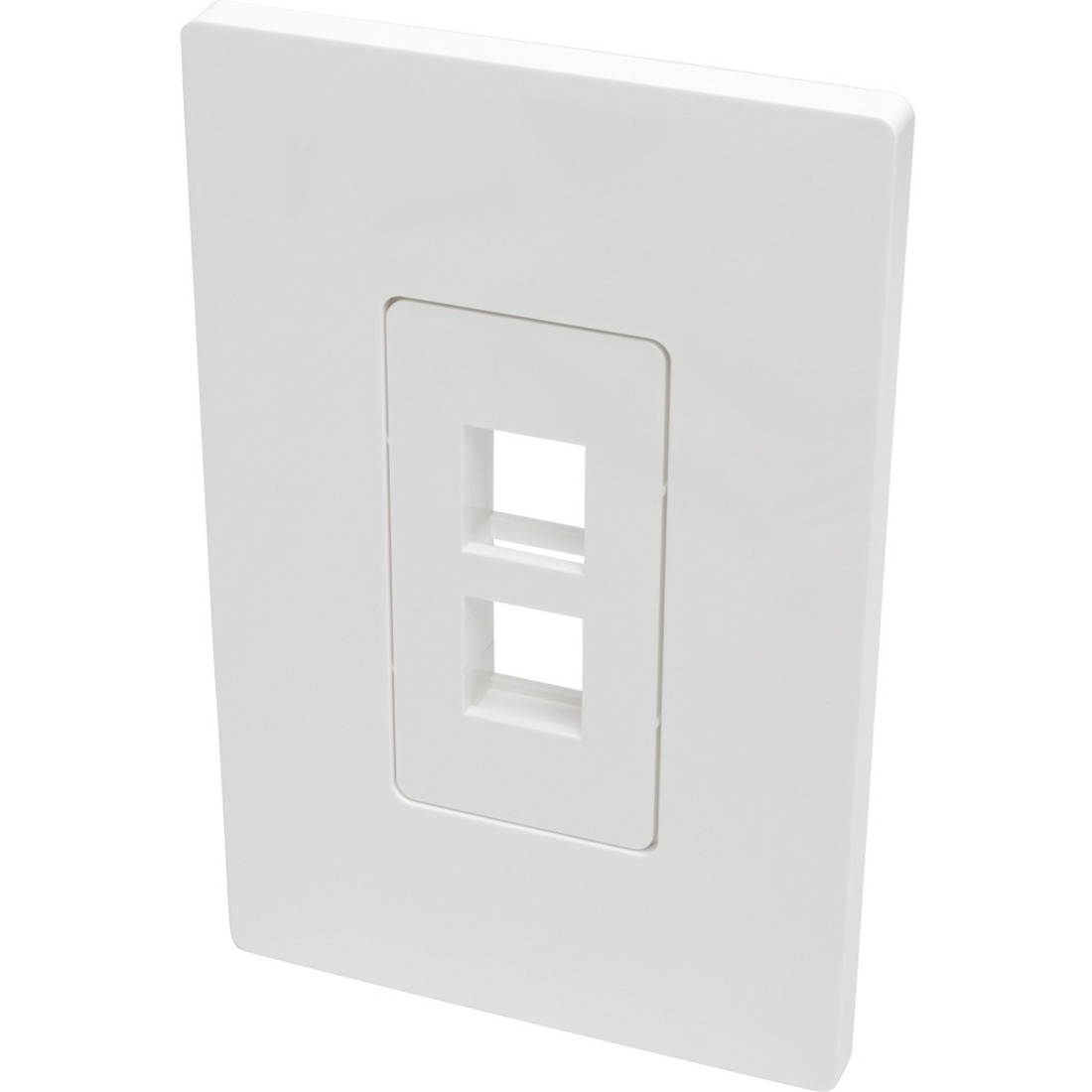 2-Port Single-Gang Universal Keystone Wallplate, White
