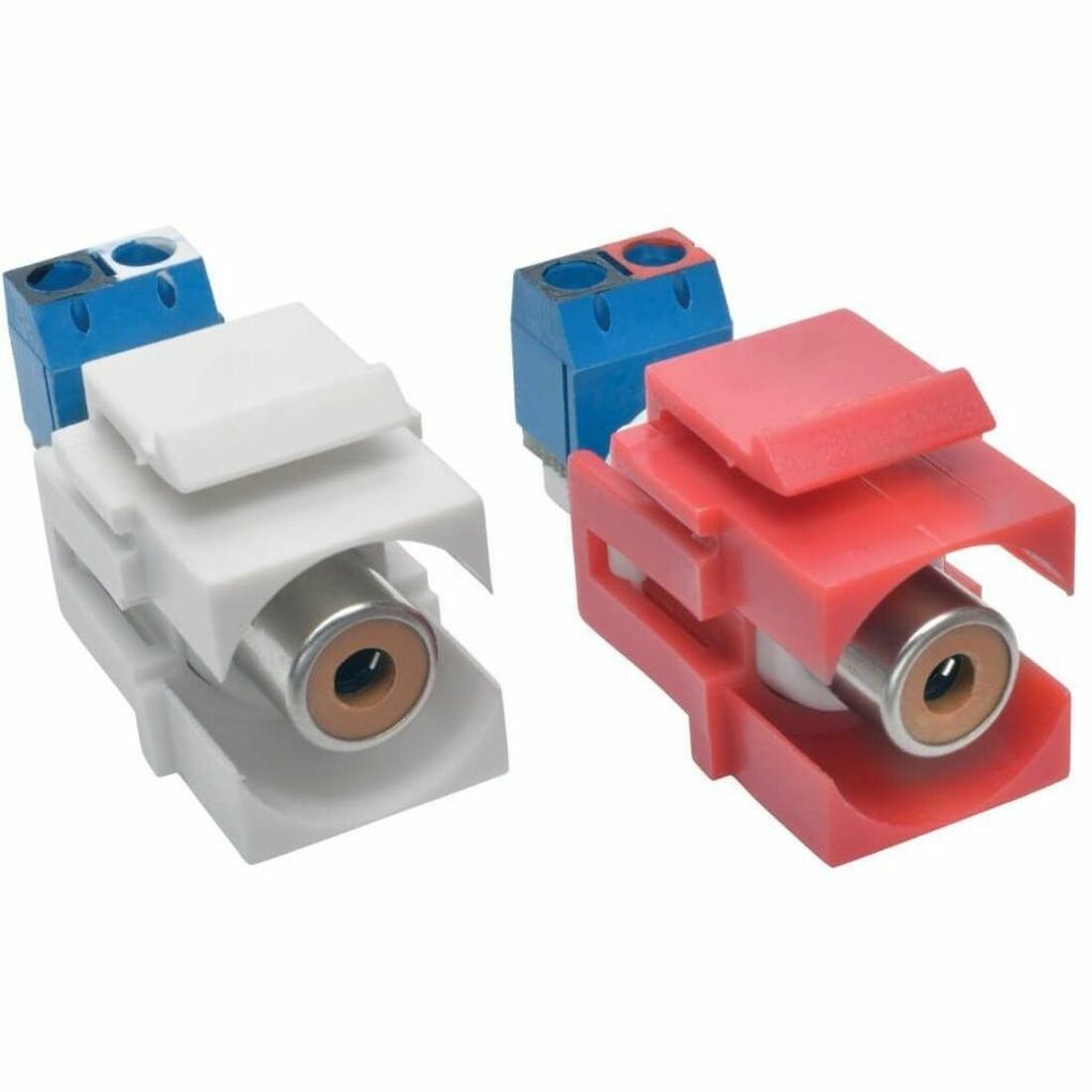 RCA Female Audio to Screw Terminal Keystone Jack Kit, Red/White