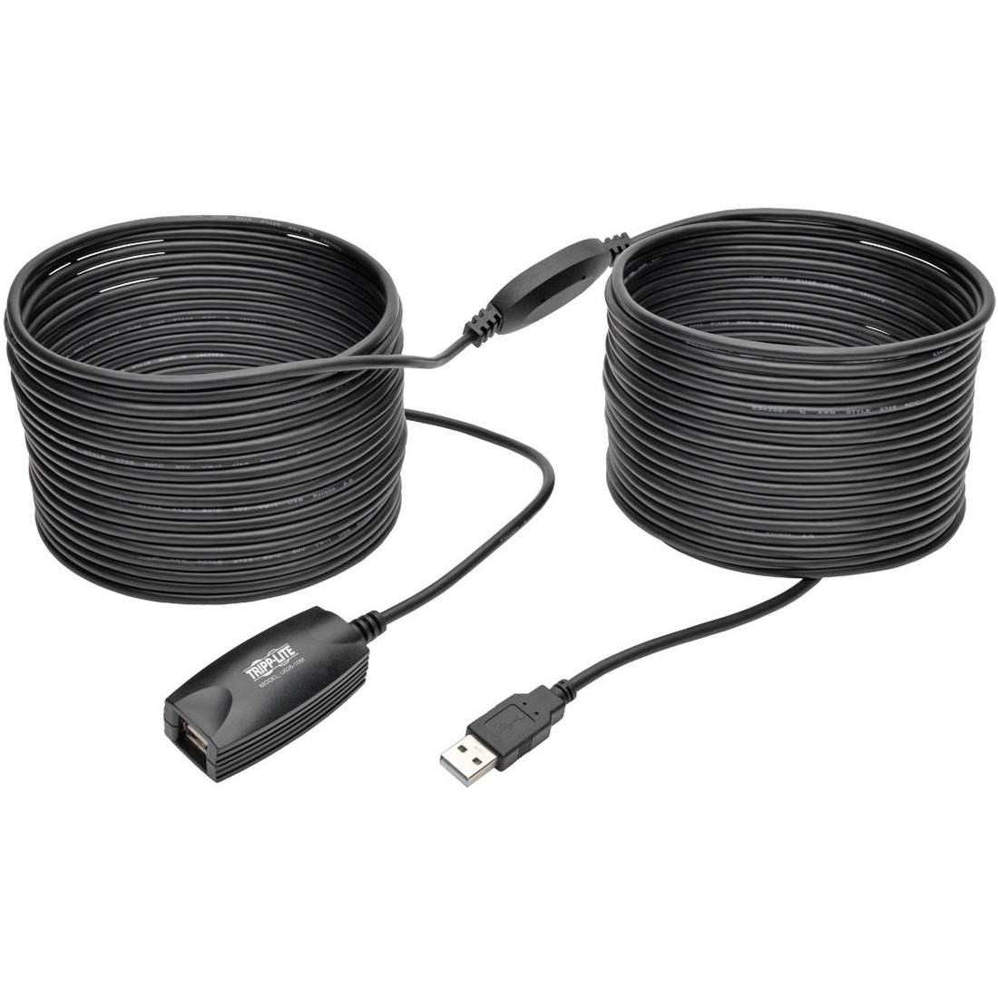 USB 2.0 Hi-Speed Active Extension Repeater Cable (USB-A M/F), 15 m (49 ft)