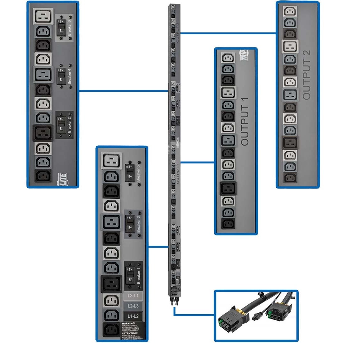PDU3V602D354A 54-Outlet PDU