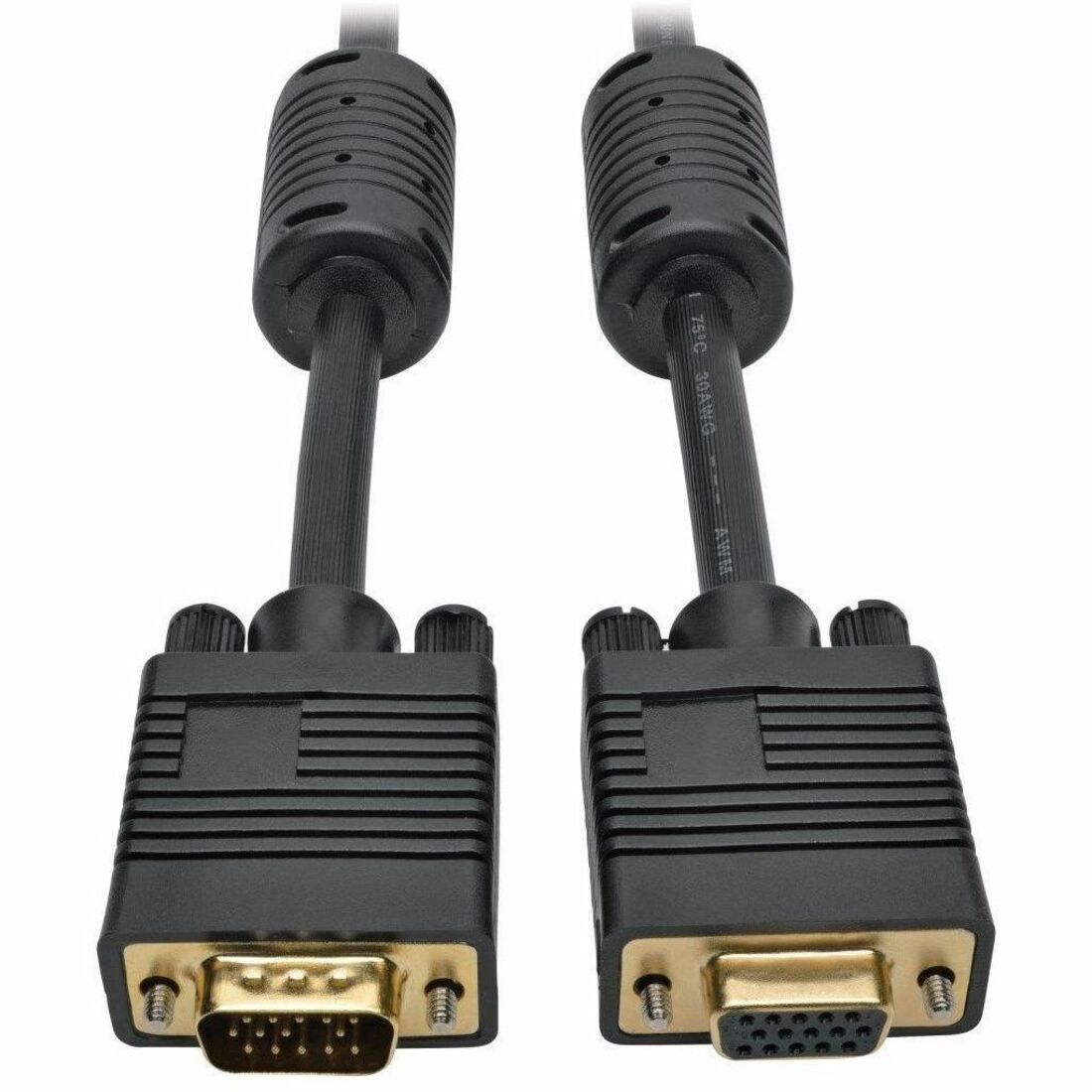 VGA Coax High-Resolution Monitor Extension Cable with RGB Coax (HD15 M/F), 3 ft.