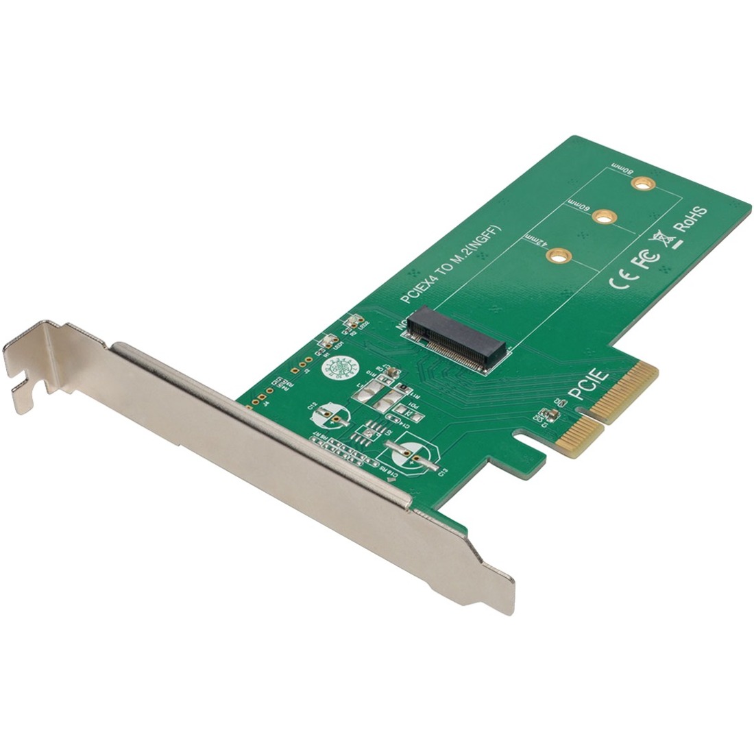 M.2 NGFF PCIe SSD (M-Key) PCI Express (x4) Card
