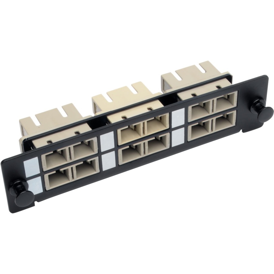 High-Density Fiber Adapter Panel (MMF/SMF), 6 SC Duplex Connectors, Black
