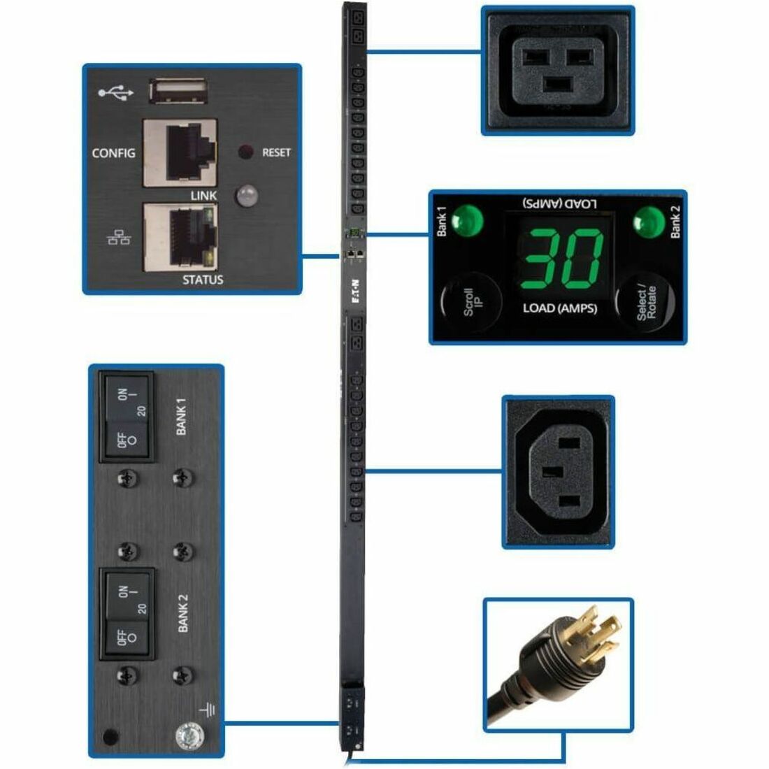PDUMNV30HVLX 5/5.8kW Single-Phase Monitored PDU