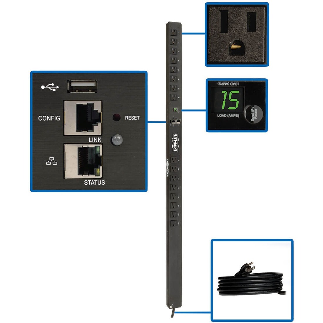 PDUMNV15LX 16-Outlet PDU