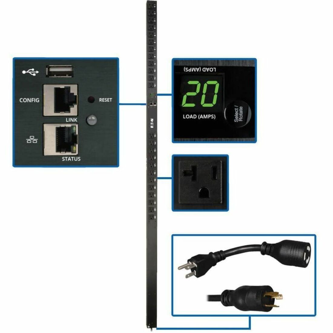 PDUMV20NETLX 1.9kW Single-Phase Switched PDU