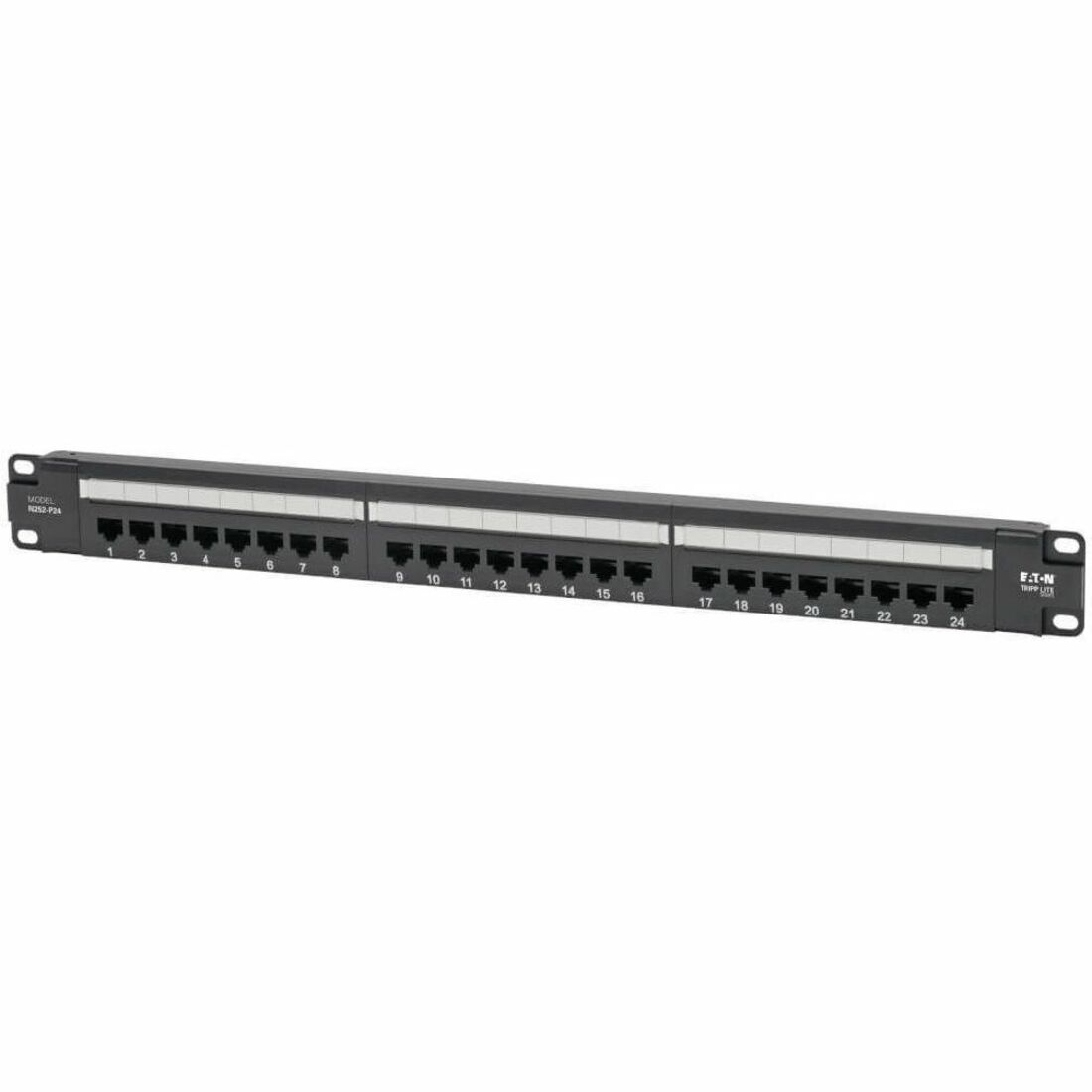 N252-P24 24-Port 1U Rack-Mount Cat6 Patch Panel - PoE+ Compliant