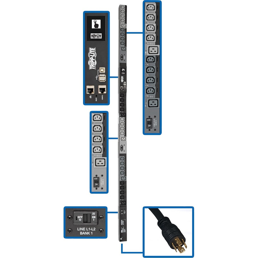 PDU3EVSR6L1530 30-Outlet PDU