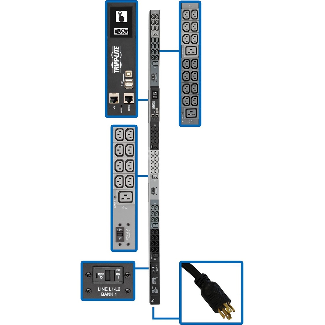 PDU3EVN10l1530B 48-Outlet PDU