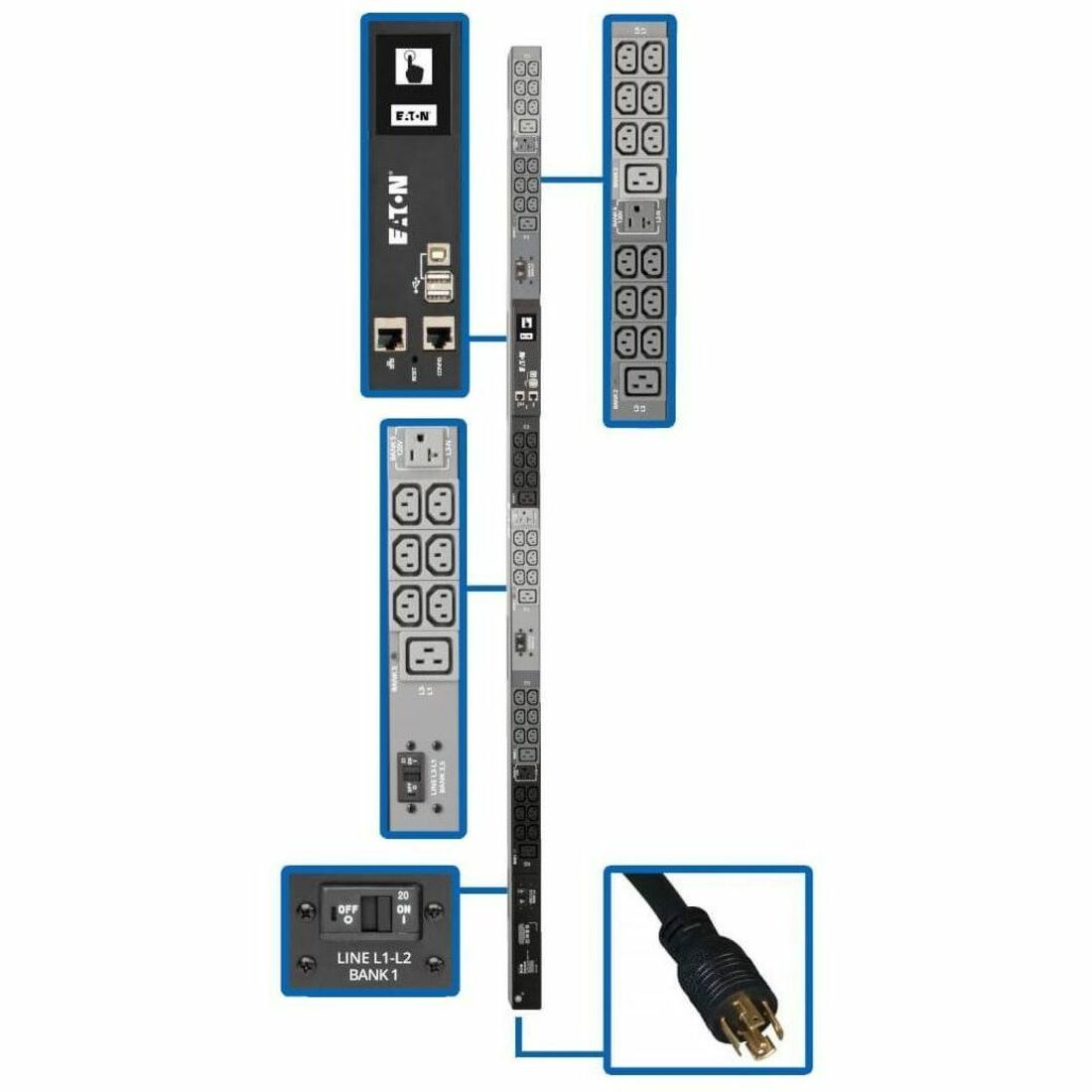 PDU3EVN6L2130 45-Outlet PDU