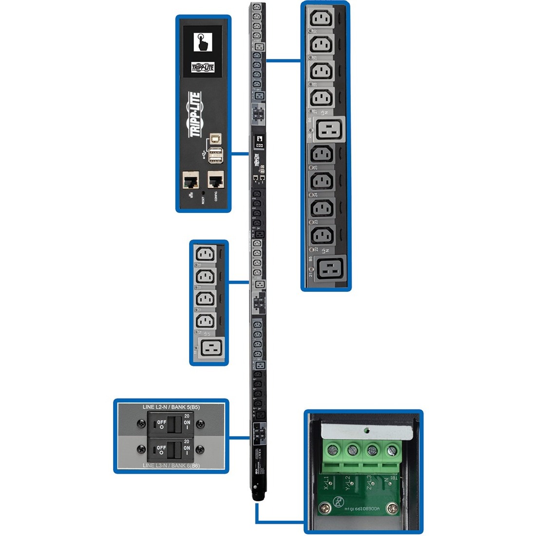 PDU3XEVSRHWB 30-Outlet PDU