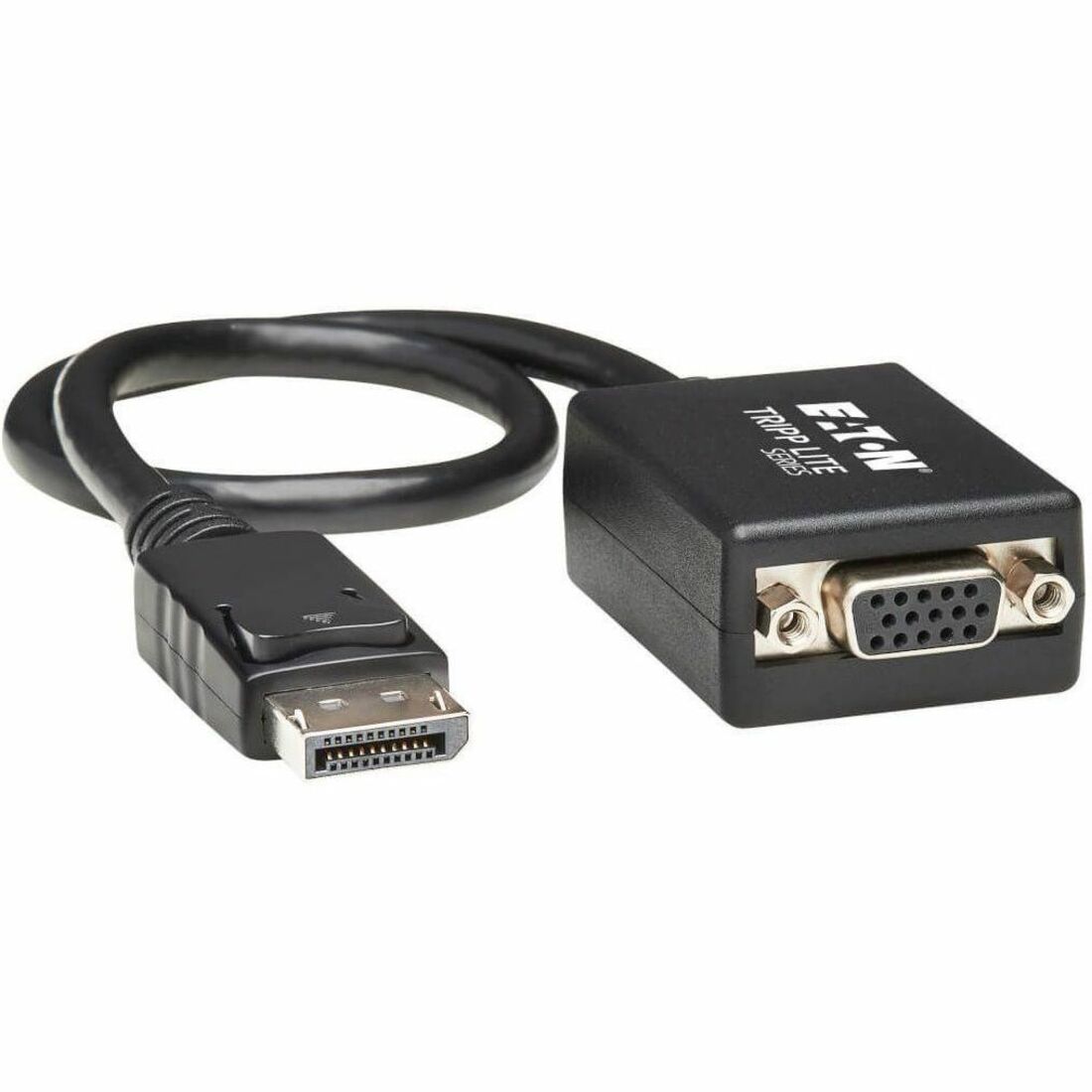 DisplayPort to VGA Active Adapter - M/F, 1920 x 1200 (1080p), Black, 1 ft.
