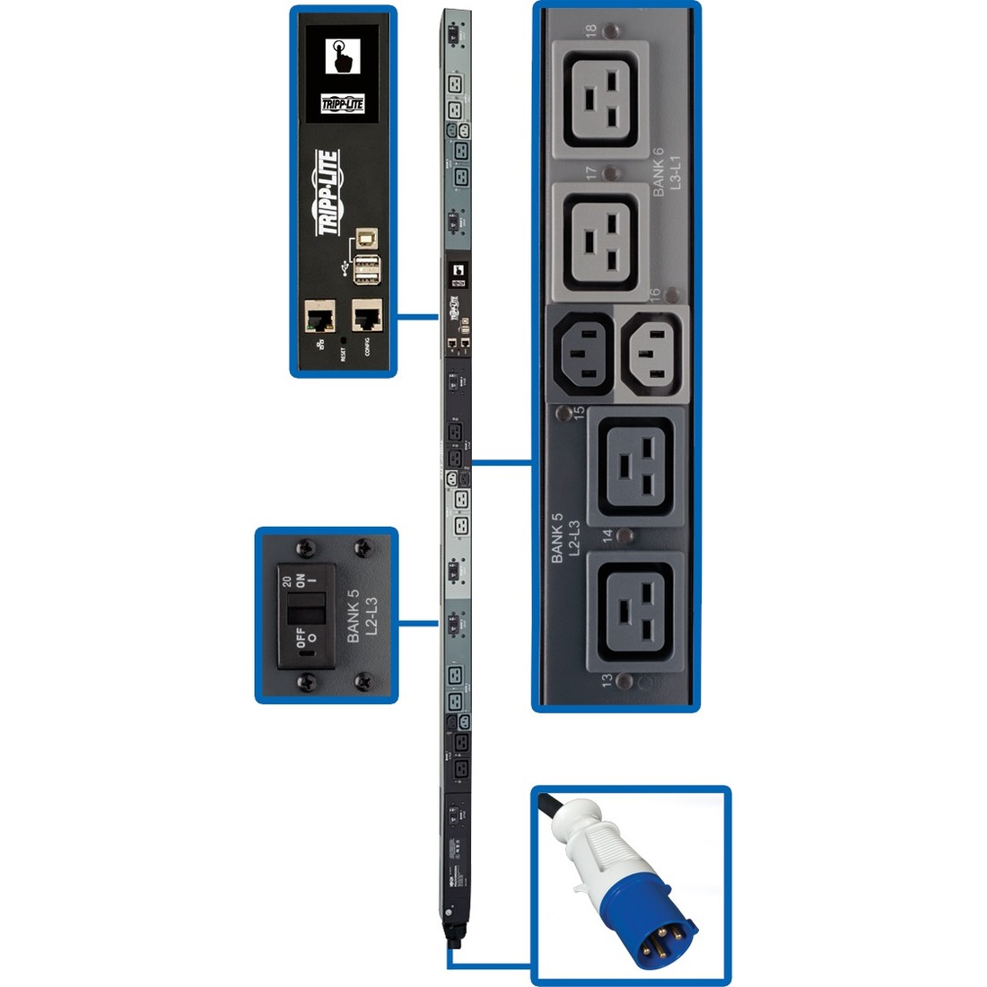 PDU3EVSR6G60A 18-Outlet PDU