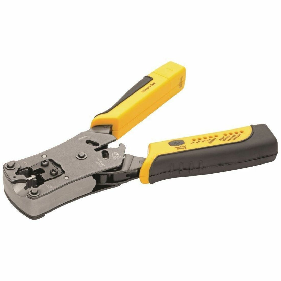 RJ11/RJ12/RJ45 Wire Crimper with Built-in Cable Tester