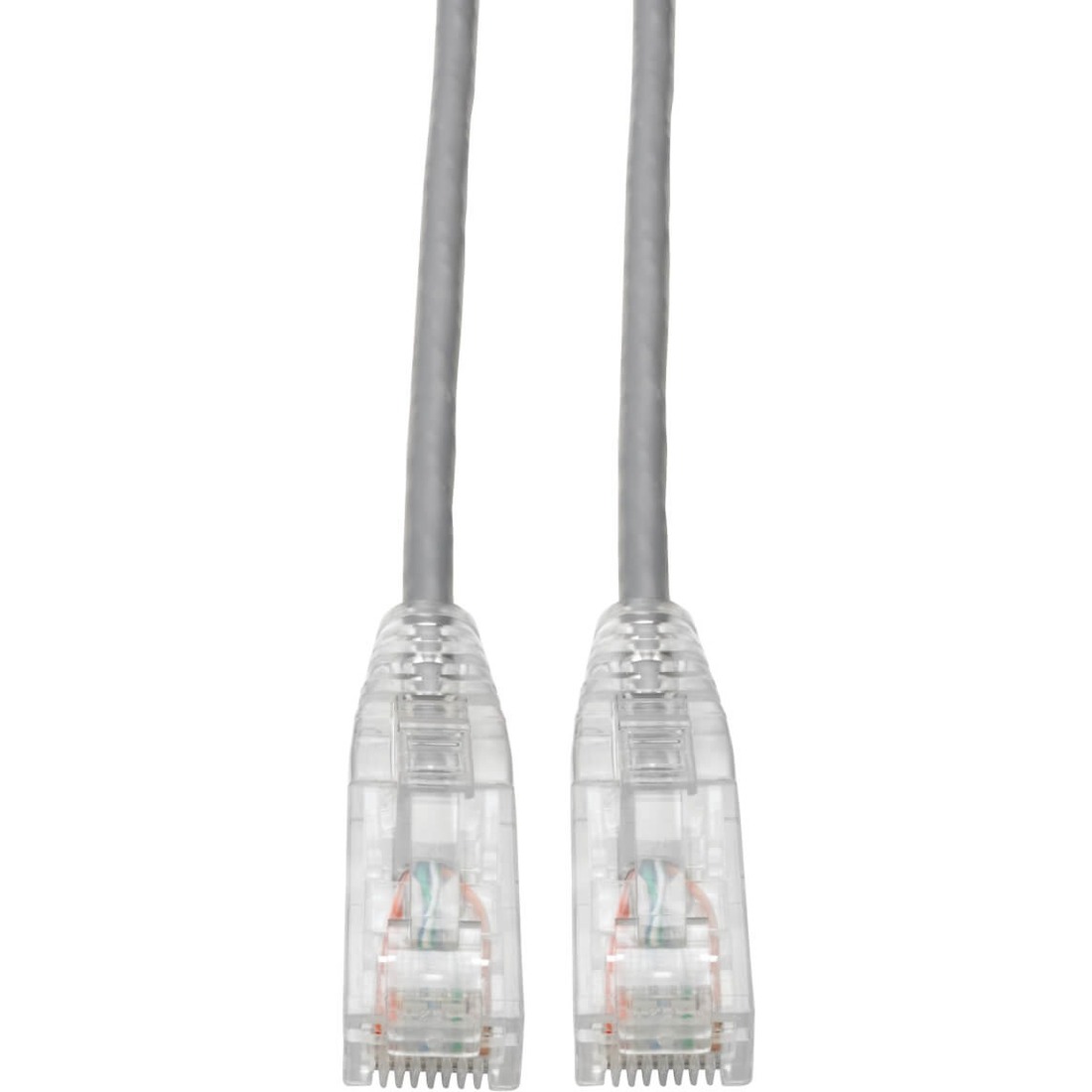 Cat6 UTP Patch Cable (RJ45) - M/M, Gigabit, Snagless, Molded, Slim, Gray, 6 in.