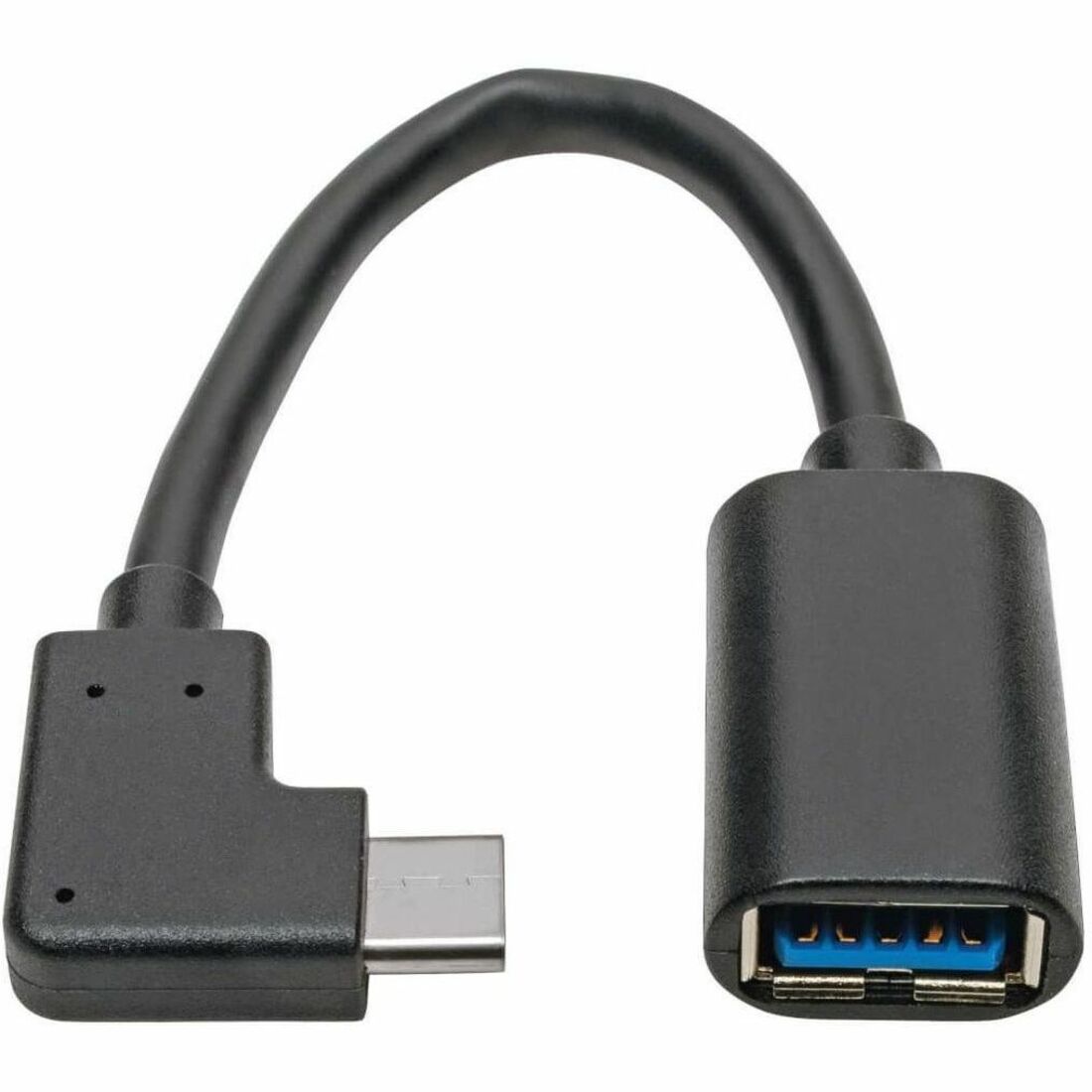 U428-06N-F-CRA Right-Angle USB Type-C to Type-A Adapter Cable, M/F, 6 in.