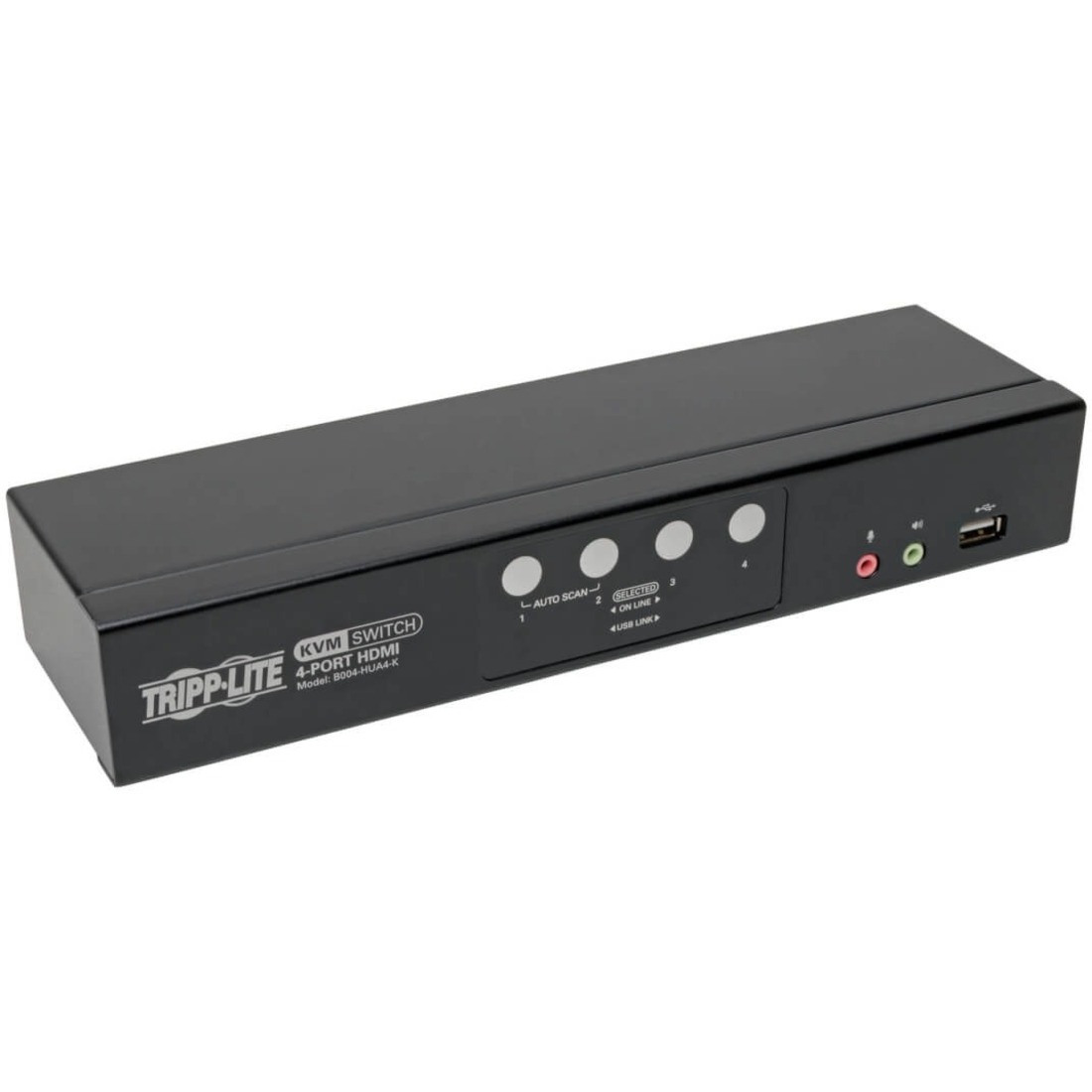 4-Port HDMI/USB KVM Switch with Audio/Video and USB Peripheral Sharing