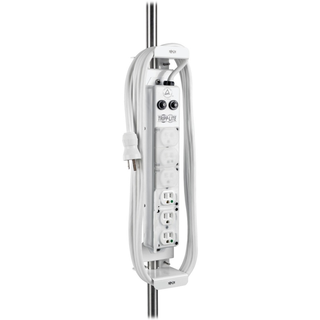 Mounting Clamp for Medical-Grade Power Strips - Antimicrobial Protection