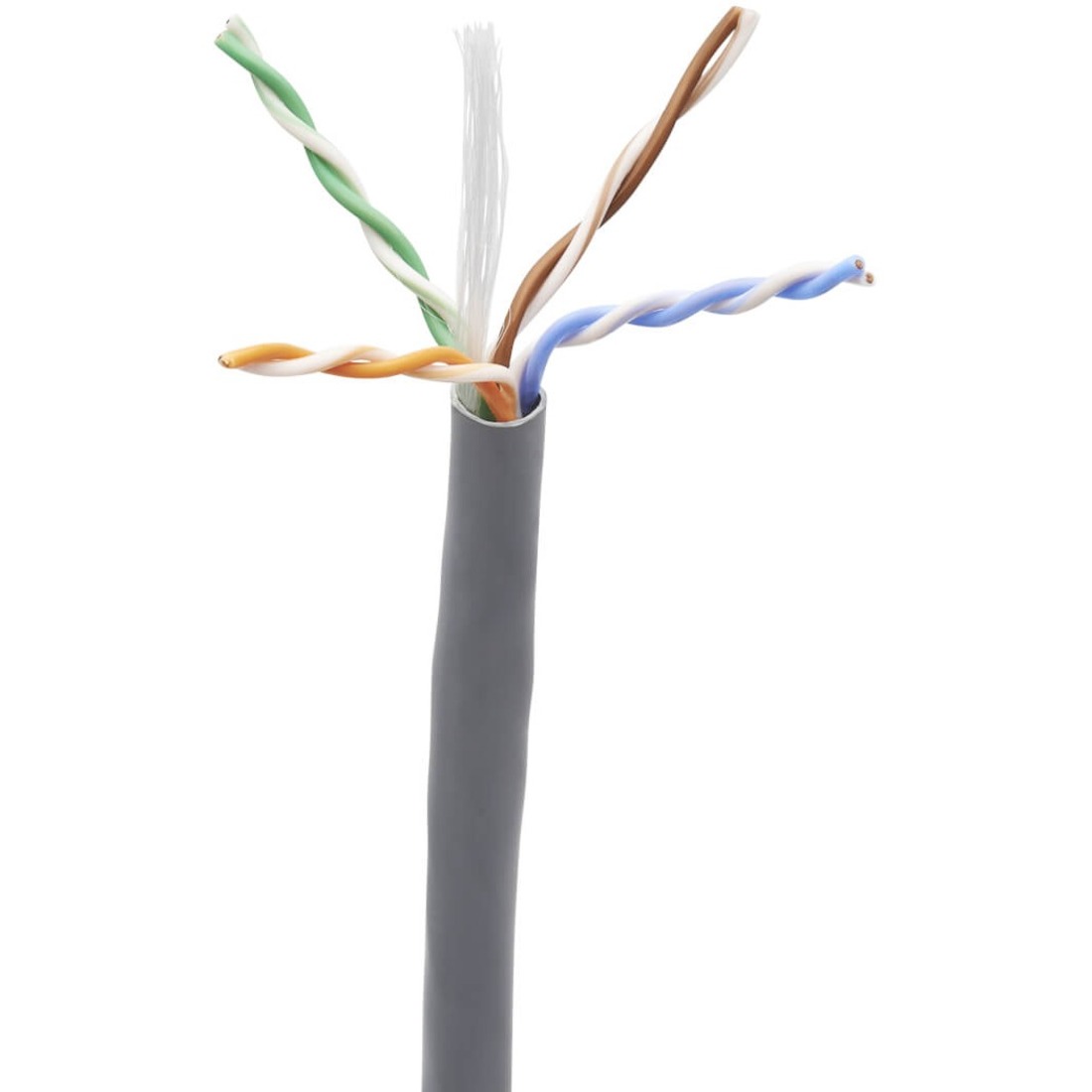 Cat6 Ethernet Cable - CMP-LP 0.5A Plenum, Gray, 1000 ft.
