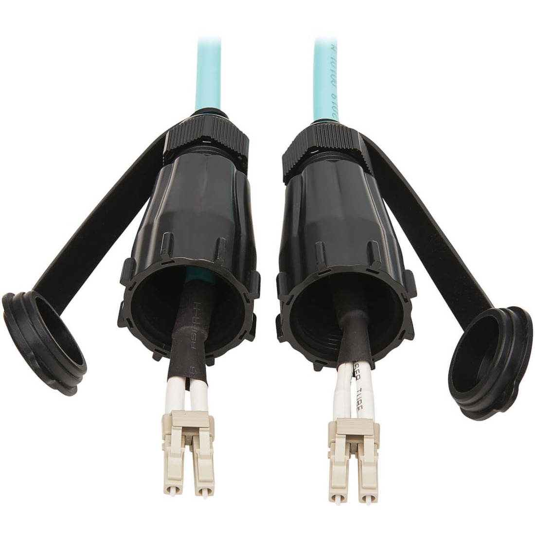 N820-10M-IND 10Gb Duplex Multimode 50/125 OM3 Fiber Patch Cable, Aqua, 10 m