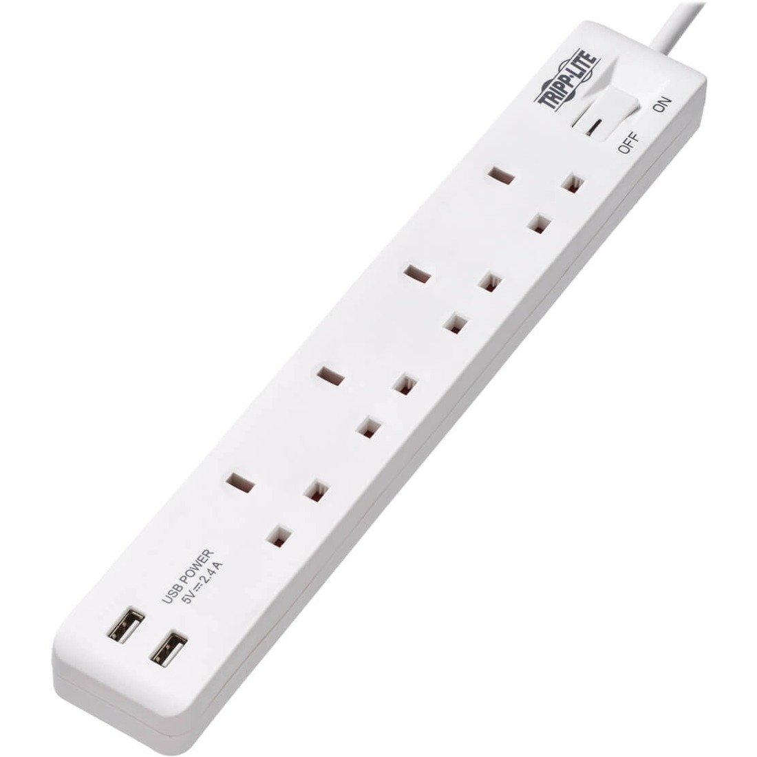 Protect It! PS4B18USBW 4-Outlets Power Strip