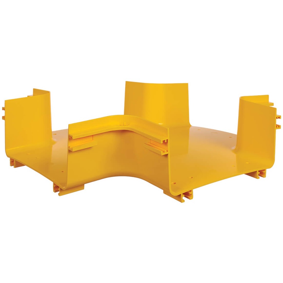 Toolless Horizontal 4-Way Junction for Fiber Routing System, 240 mm (10 in)