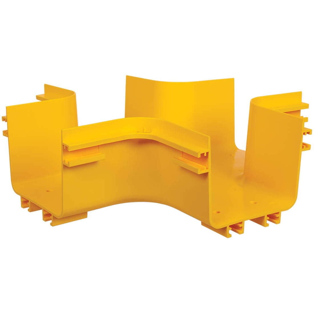 Toolless Horizontal 4-Way Junction for Fiber Routing System, 120 mm (5 in)