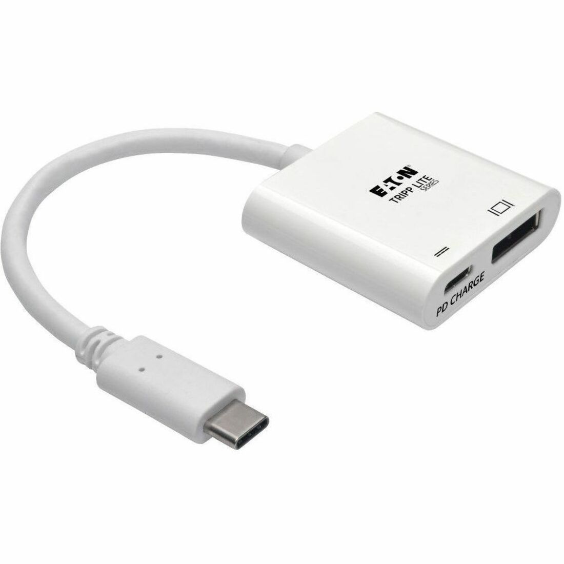 U444-06N-DP8WC USB-C to DisplayPort Adapter Cable, M/F, White, 6 in.
