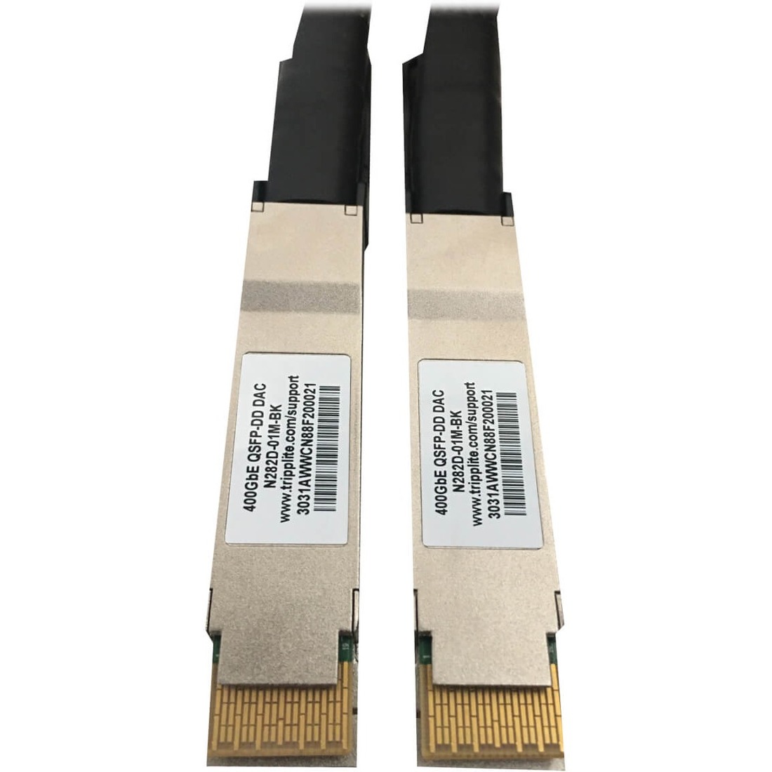 N282D-01M-BK 400G Passive Twinax Direct-Attach Cable, Black/Silver, 1 m
