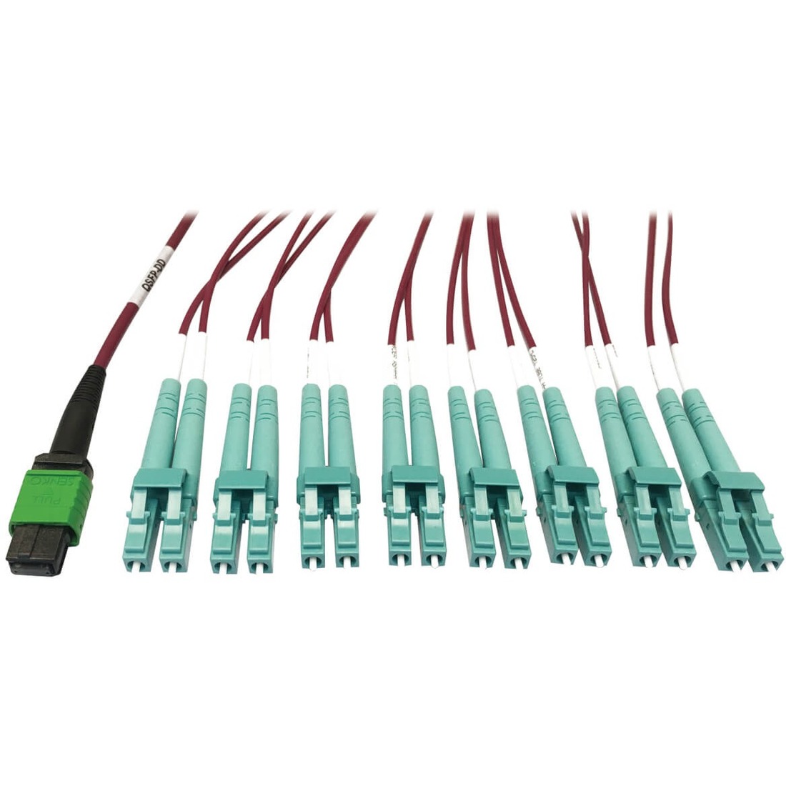 N846D-03M-16EMG 400G Multimode 50/125 OM4 Fiber Optic Cable, Magenta, 3 m