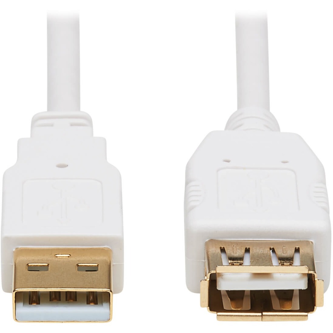 USB-A Antibacterial Extension Cable (M/F), USB 2.0, White, 6-ft. (1.83 m)