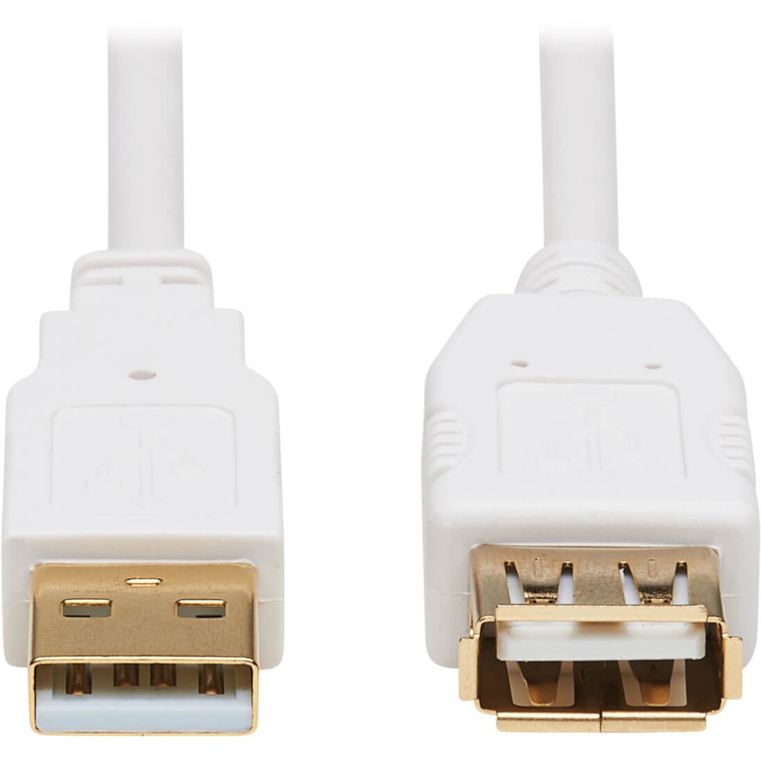 USB-A Antibacterial Extension Cable (M/F), USB 2.0, White, 3-ft. (0.91 m)