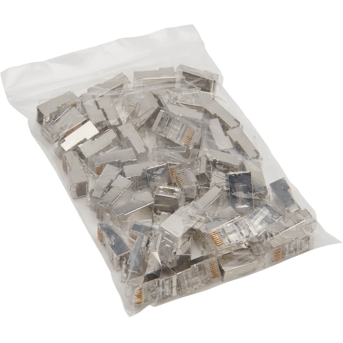Cat6 RJ45 Pass-Through FTP Modular Plug, 50 Pack