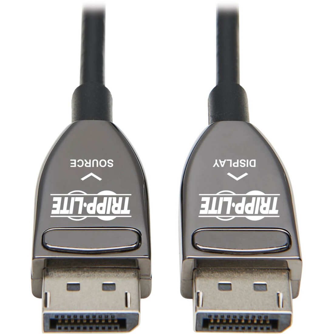 P580F3-25M-8K6 DisplayPort Fiber Active Optical Cable, M/M, Black, 25 m (82 ft.)