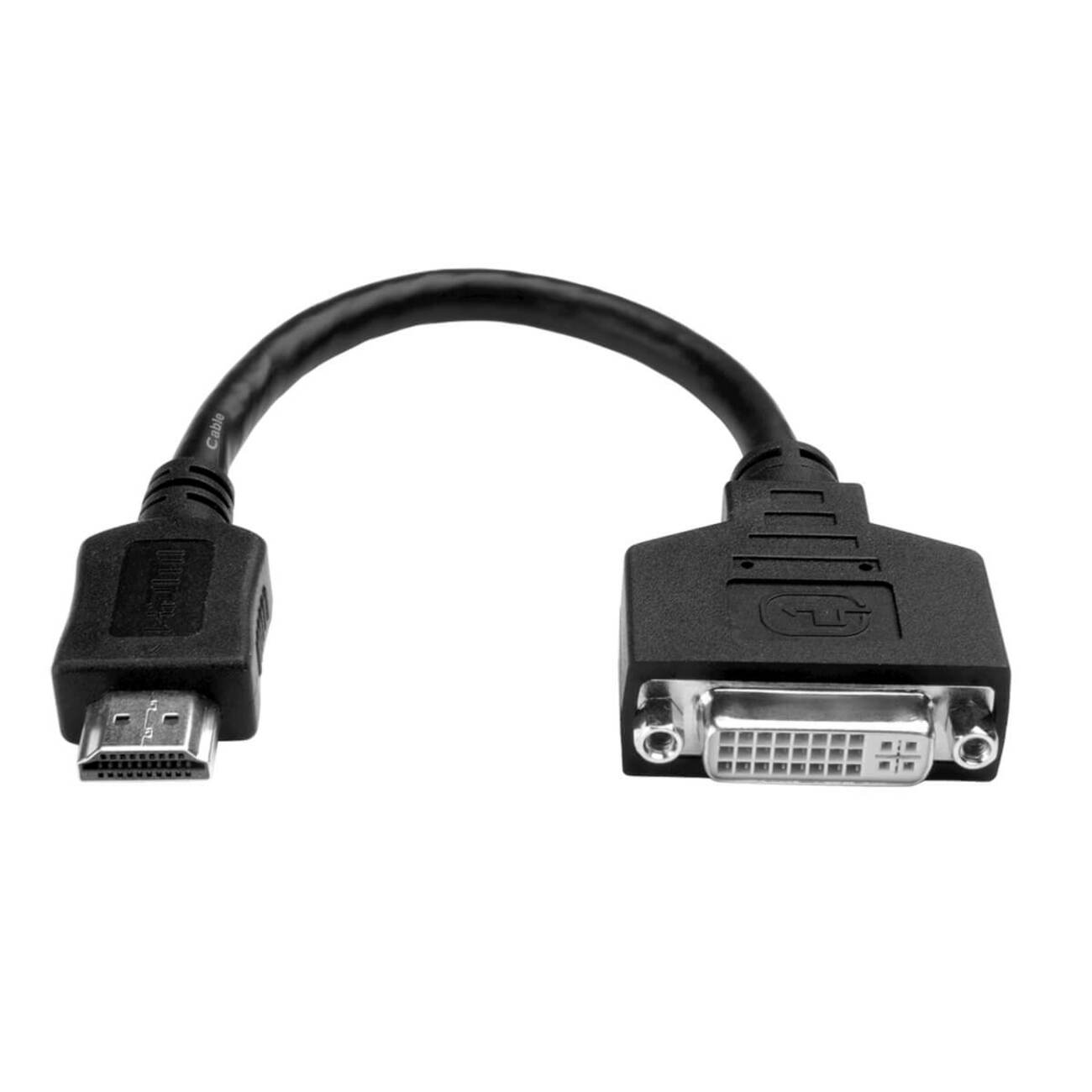 DVI-D Female to HDMI Male Gold Adapter, 8 Inch