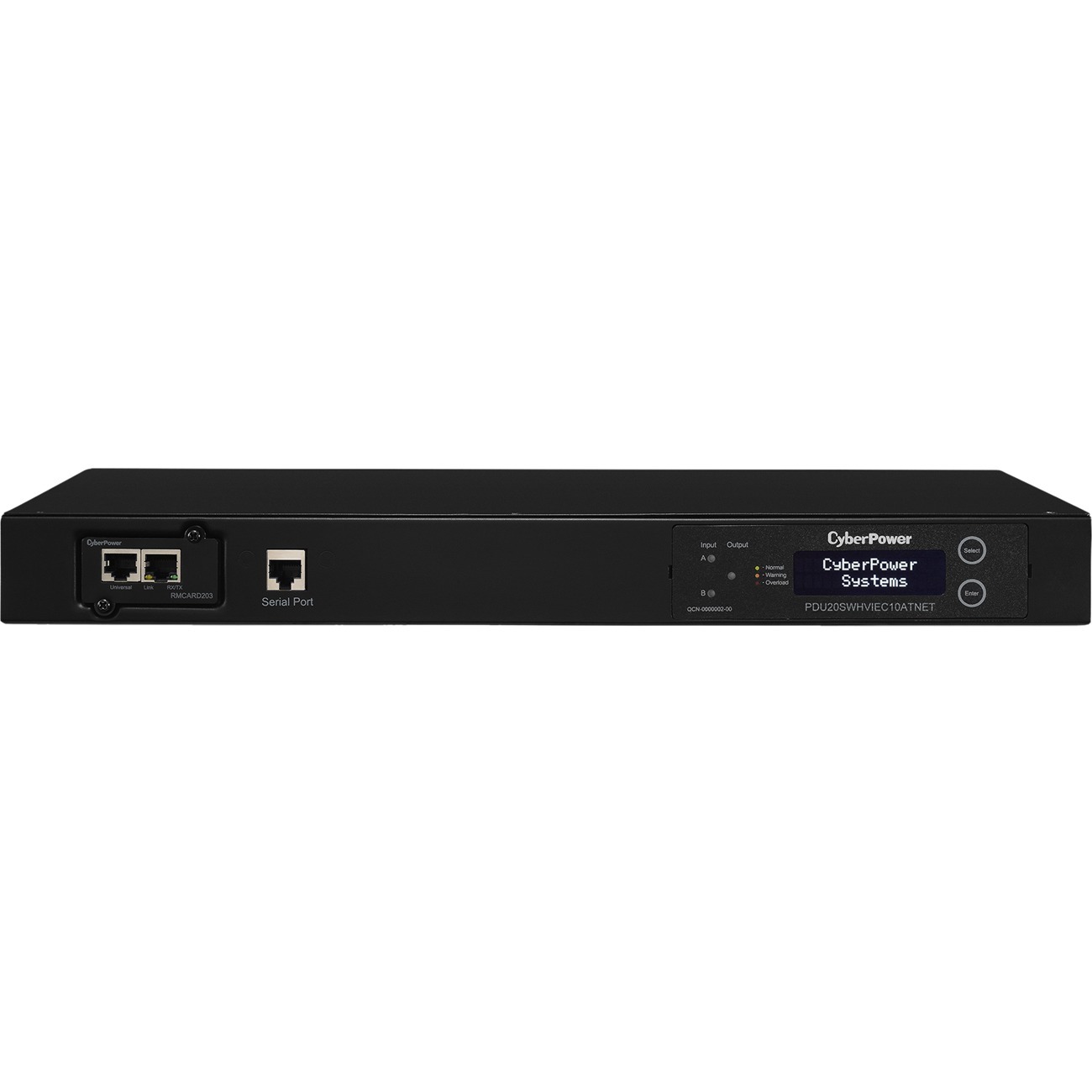 PDU20SWHVIEC10ATNET Switched ATS PDU 200-240V 20A 1U 10-Outlets (2) IEC C20