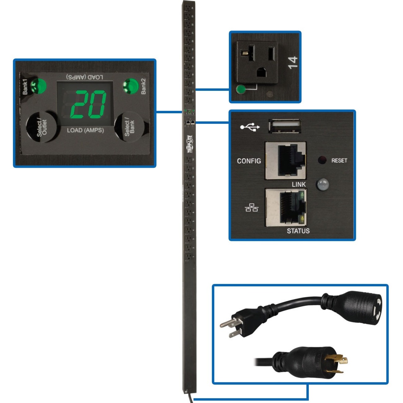 PDUMVR20NETLX 24-Outlet PDU