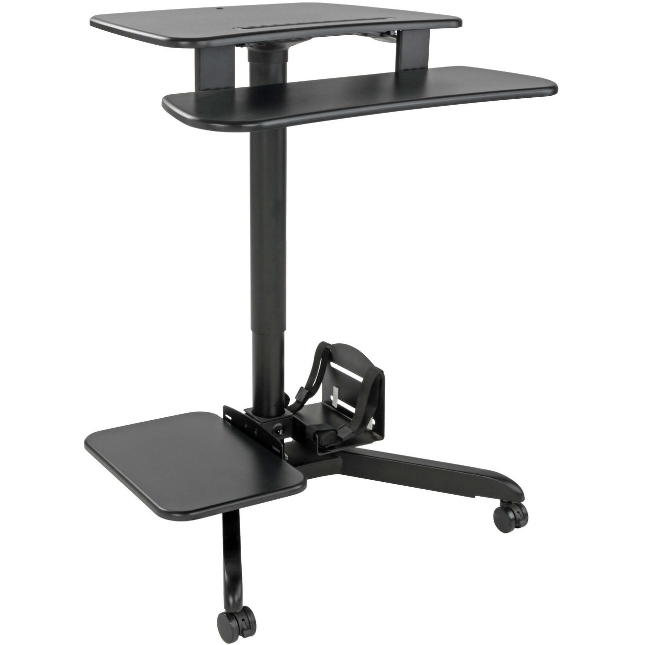 Rolling Desk TV/Monitor Cart - Height Adjustable