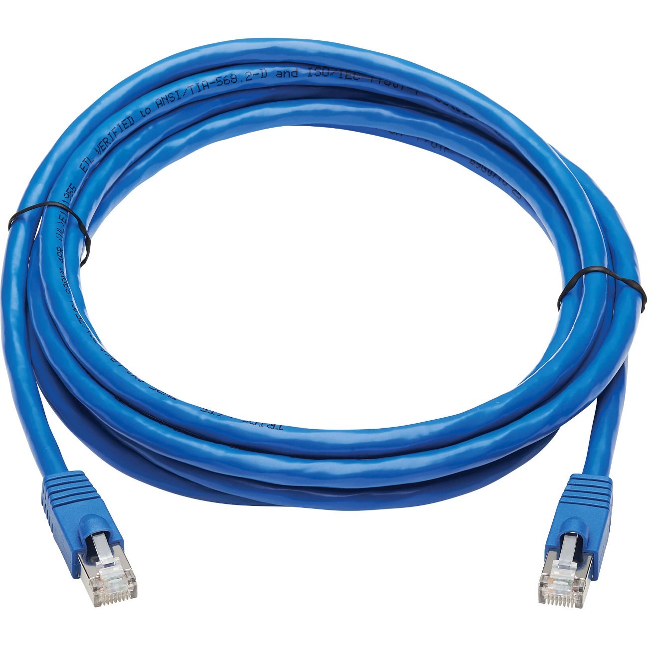 Cat6a 10G-Certified Snagless F/UTP Network Patch Cable (RJ45 M/M), Blue, 10 ft.