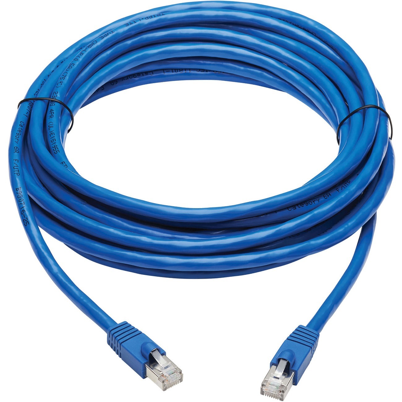 Cat6a 10G-Certified Snagless F/UTP Network Patch Cable (RJ45 M/M), Blue, 20 ft.